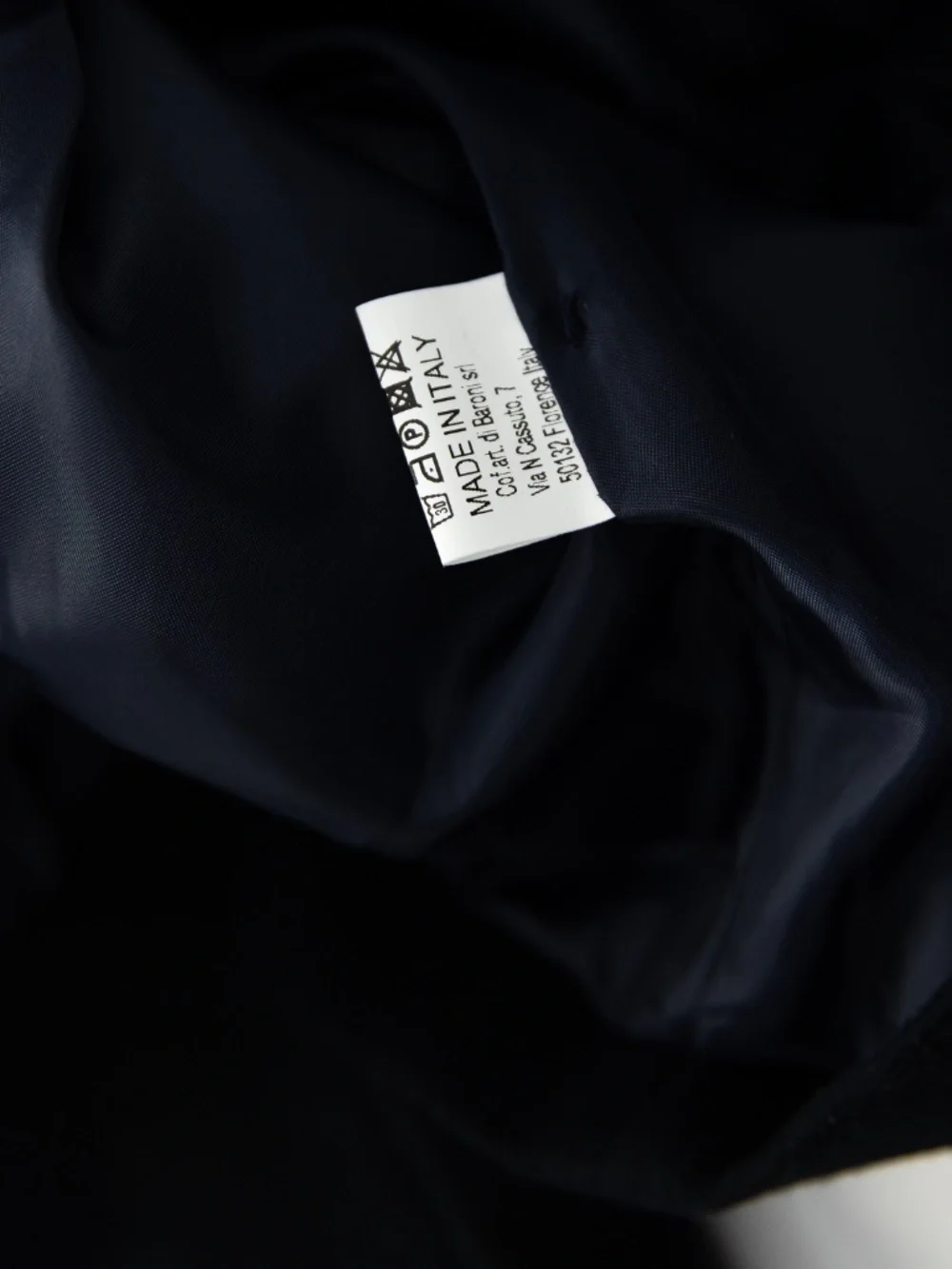 Baroni Firenze Made In Italy Kid's Felt Button Down Pea Coat Jacket Navy Blue